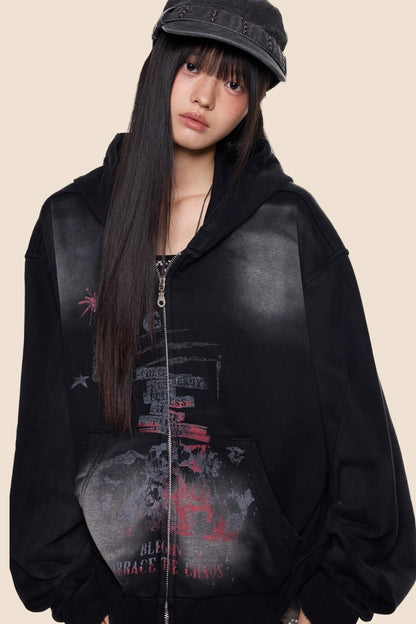 Vintage Washed Hoodie Sweatshirt