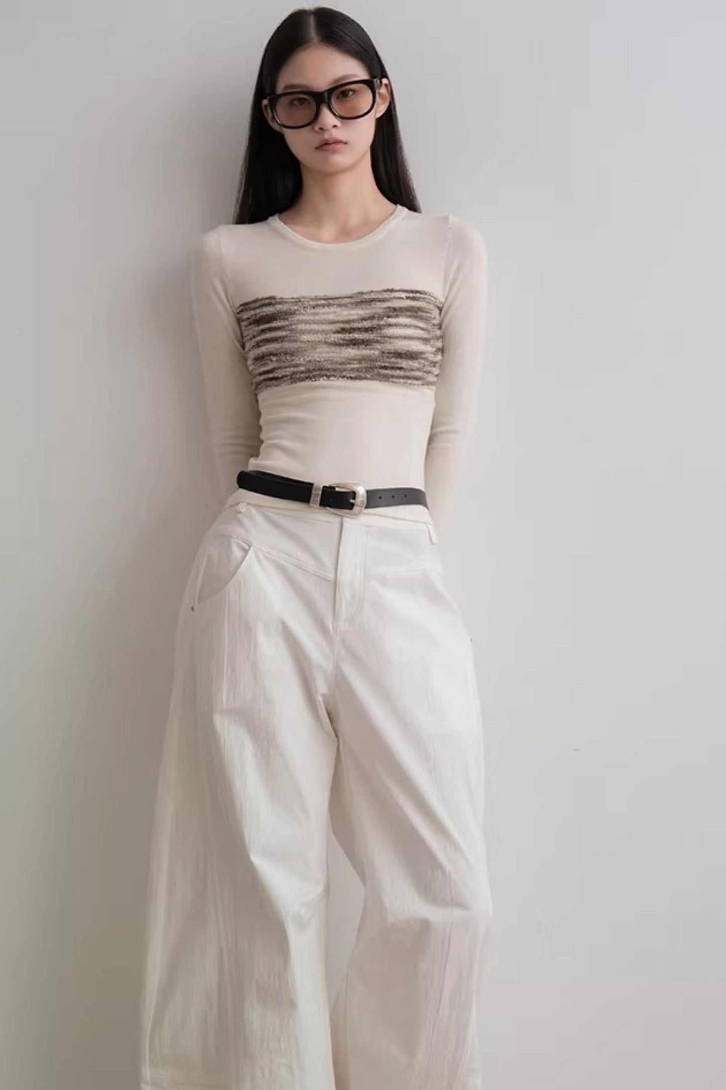 Textured Shadow Wool Sweater