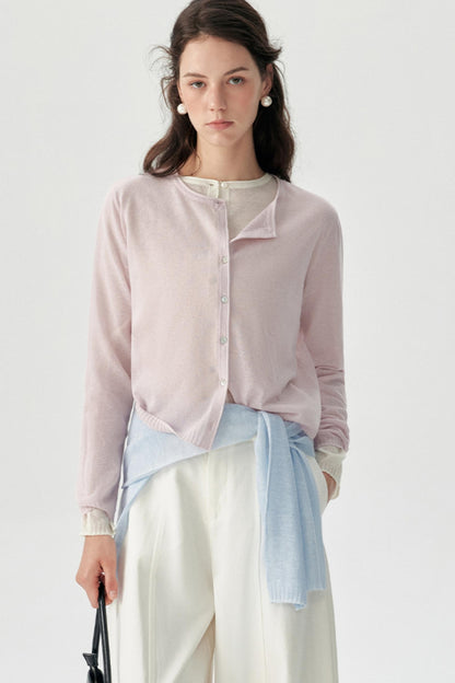 Mist Haze Silk Cardigan