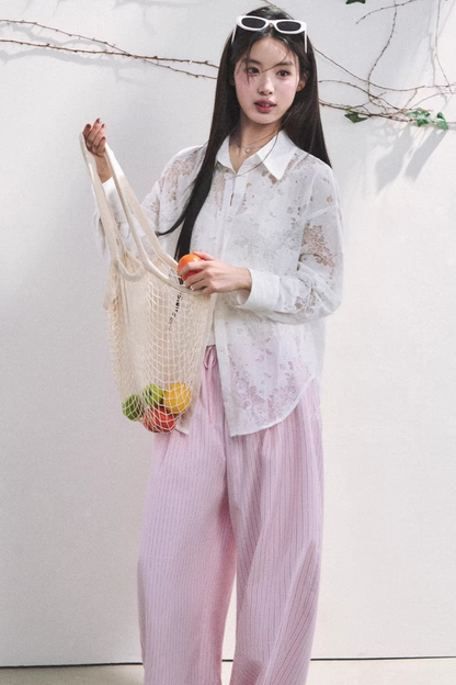 French Love Lace Shirt
