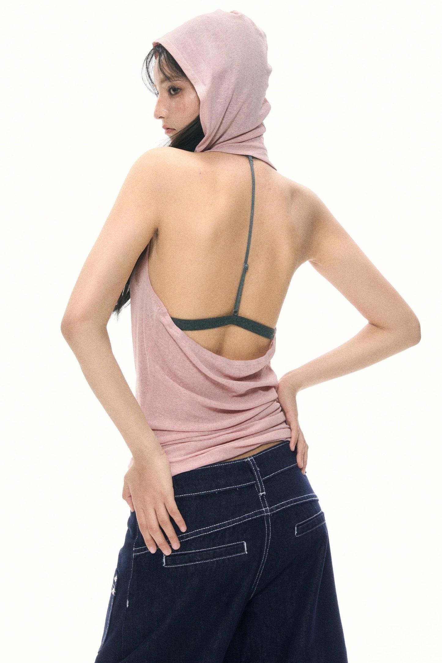 Pink Hooded Camisole