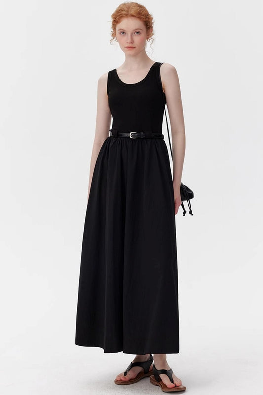 Black Tie-Waist Dress