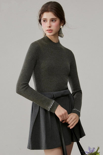 Vintage Jacquard Sweater Shawl Set-Up