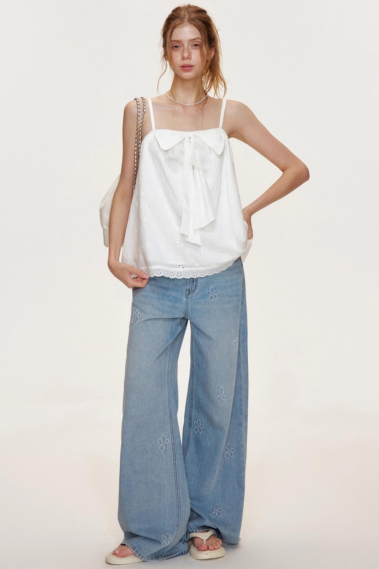 French Petal Cotton Jeans