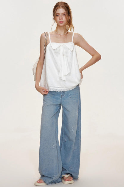 French Petal Cotton Jeans