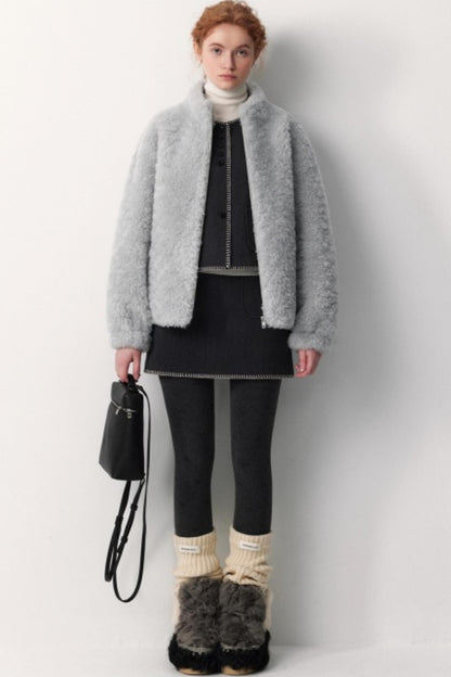 Atmospheric Fleece Shearling Coat