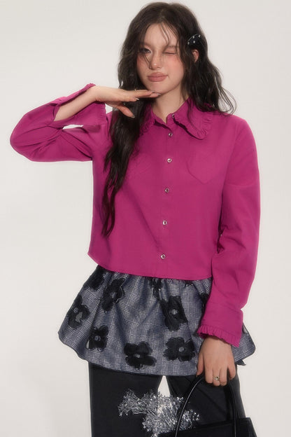 Sweetheart Loose Long-Sleeved Shirt