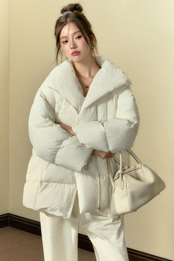 캐주얼 디자인 감각 면 재킷 