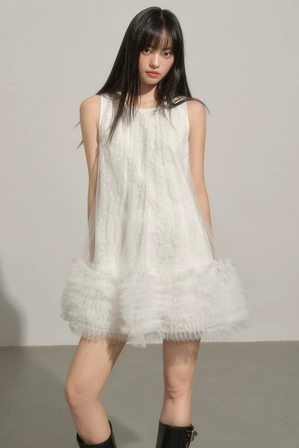 Milk White Lace Dress
