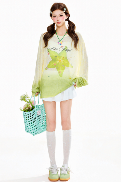 Cartoon Round-Neck Sweater