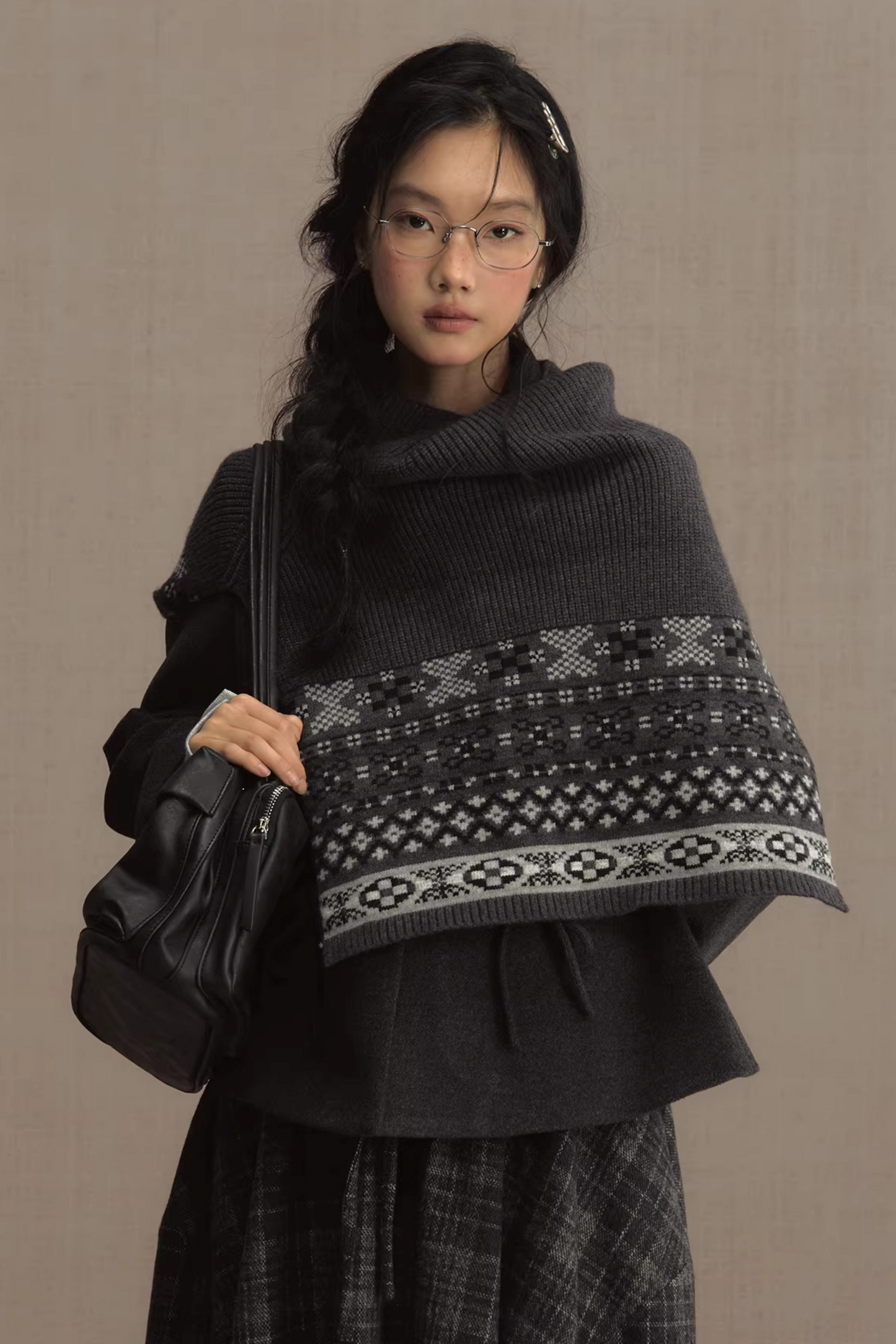 Retro Woolen Doll Collar Blazer