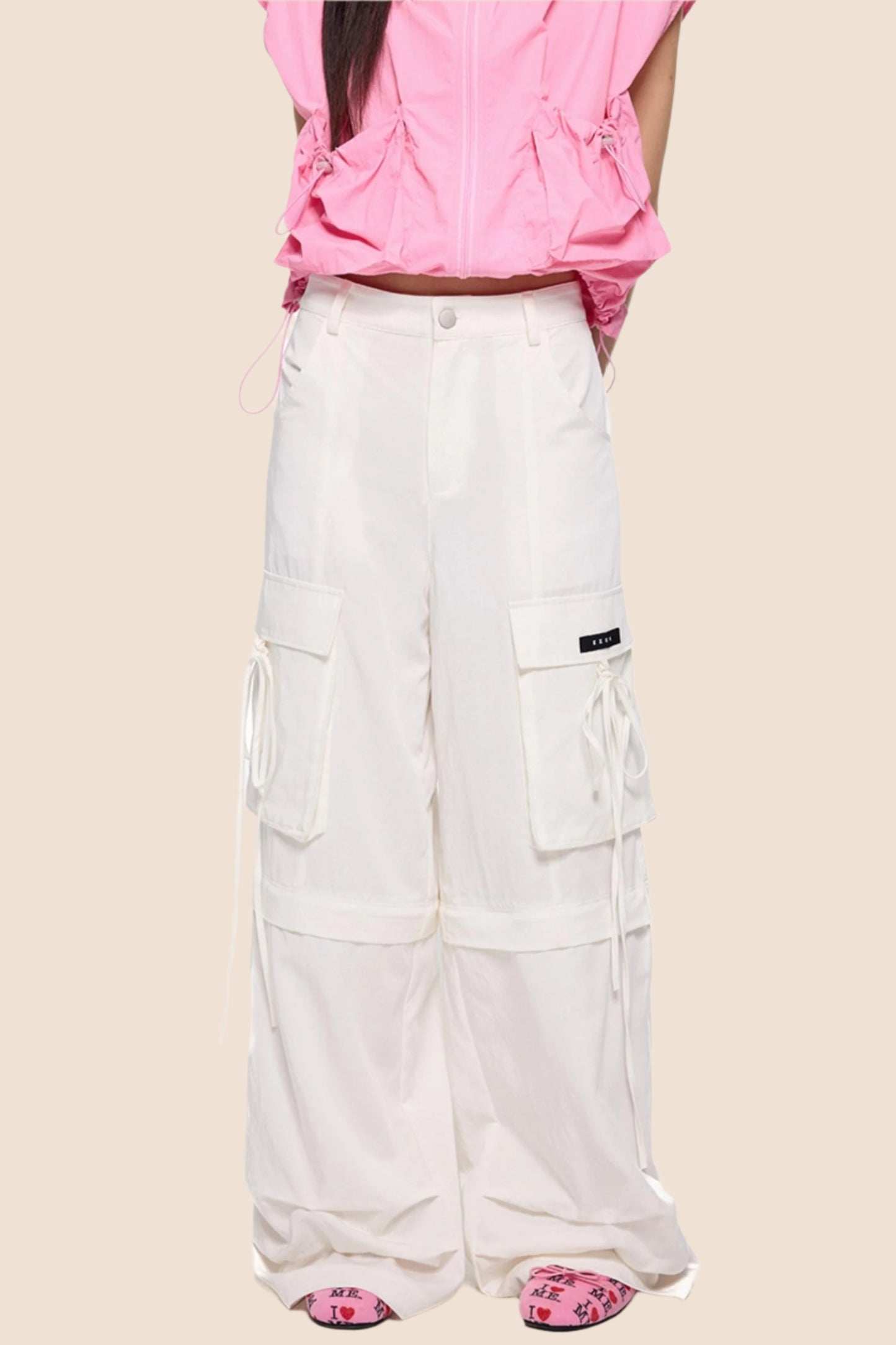 Removable Wide-Leg Slacks