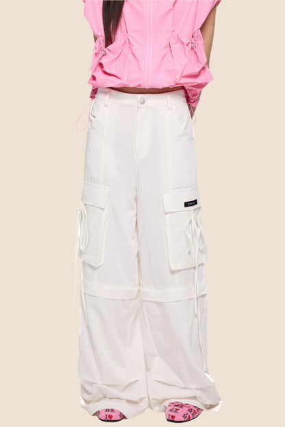 Removable Wide-Leg Slacks