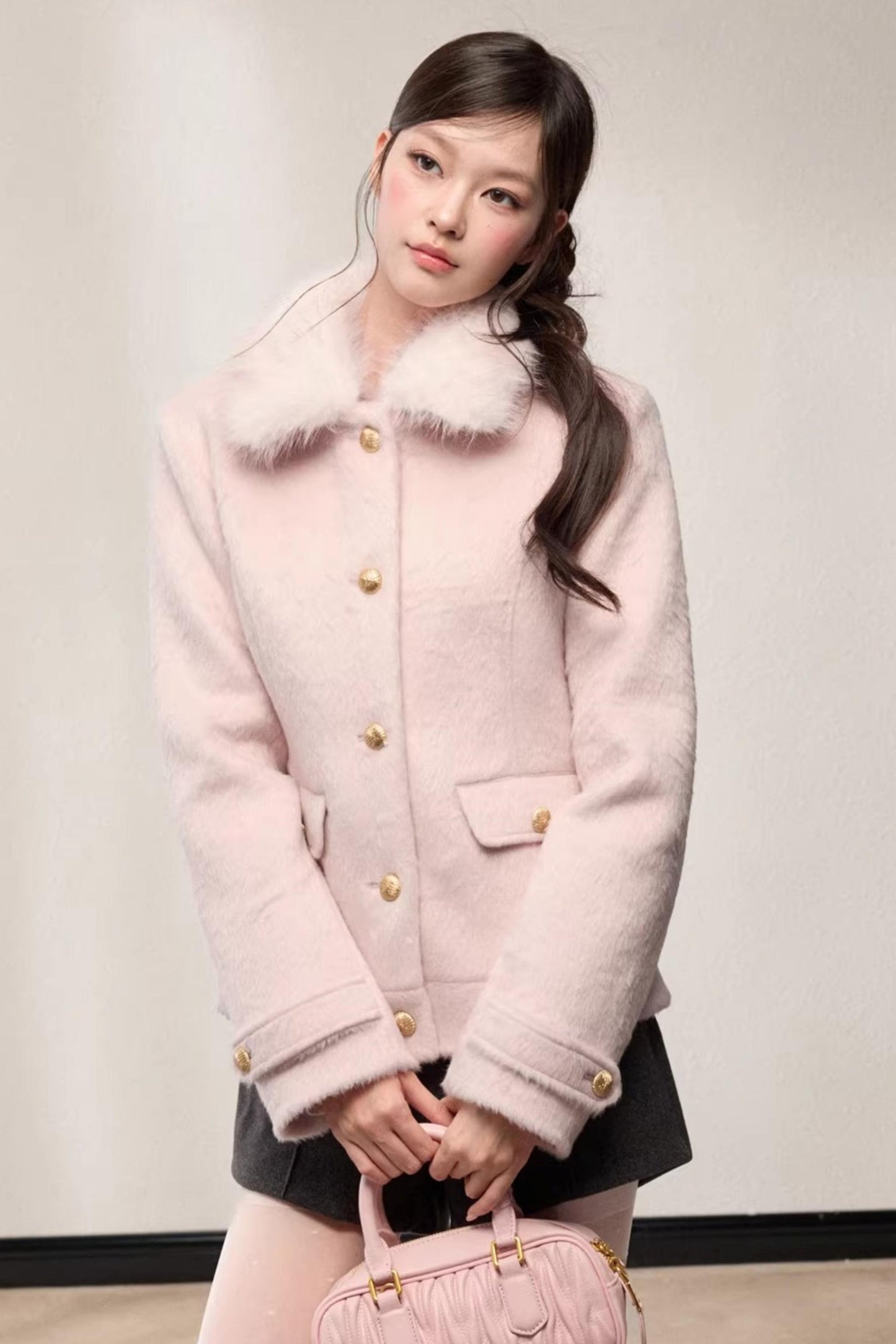 Single-Breasted Woolen Jacket