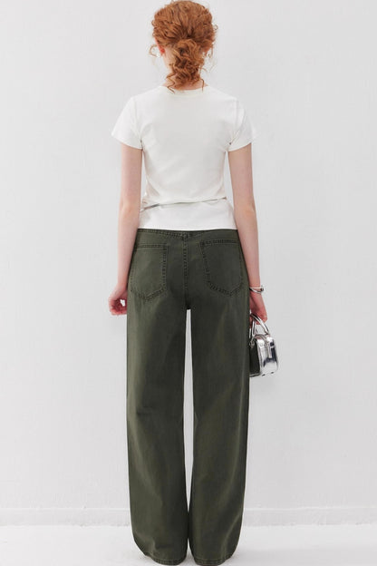 High-Waist Straight Jeans