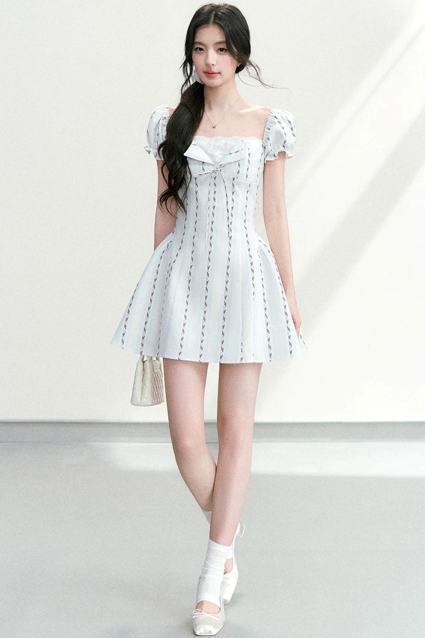 Lace Patchwork Floral Dress