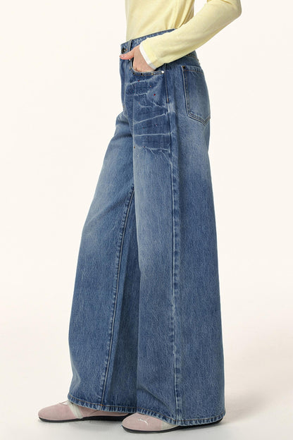 Rhinestone Washed Flared Pants