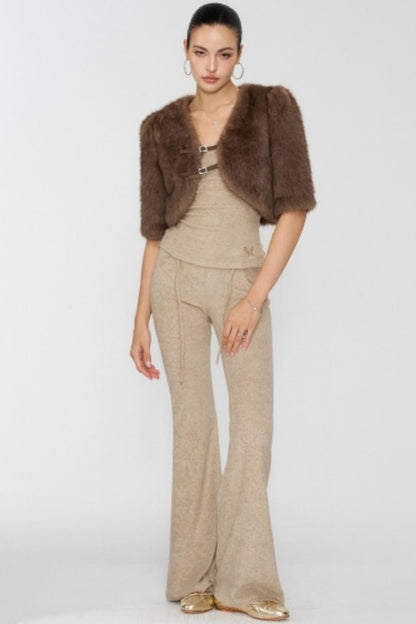 Temperament Shoulder Autumn Fur Jacket