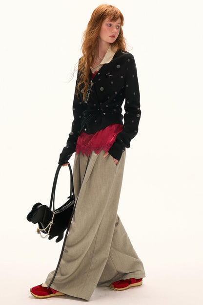 Polka Dot Waist Cardigan