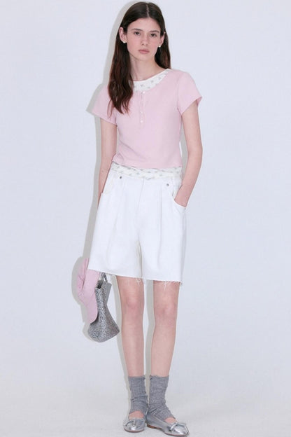 Luxury Pleated Bermuda Shorts