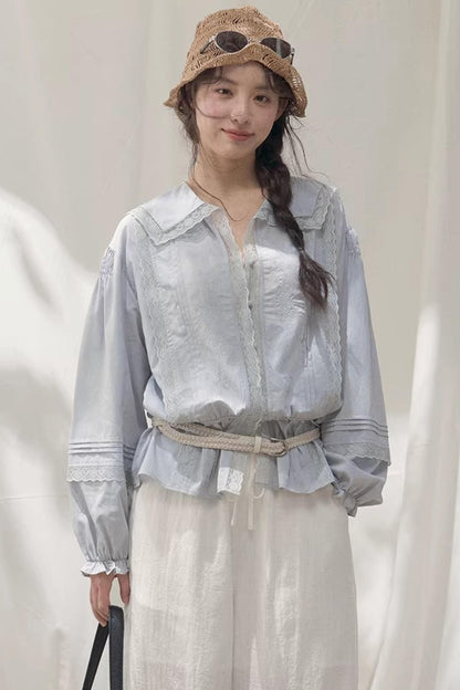 Navy Collar Breeze Shirt