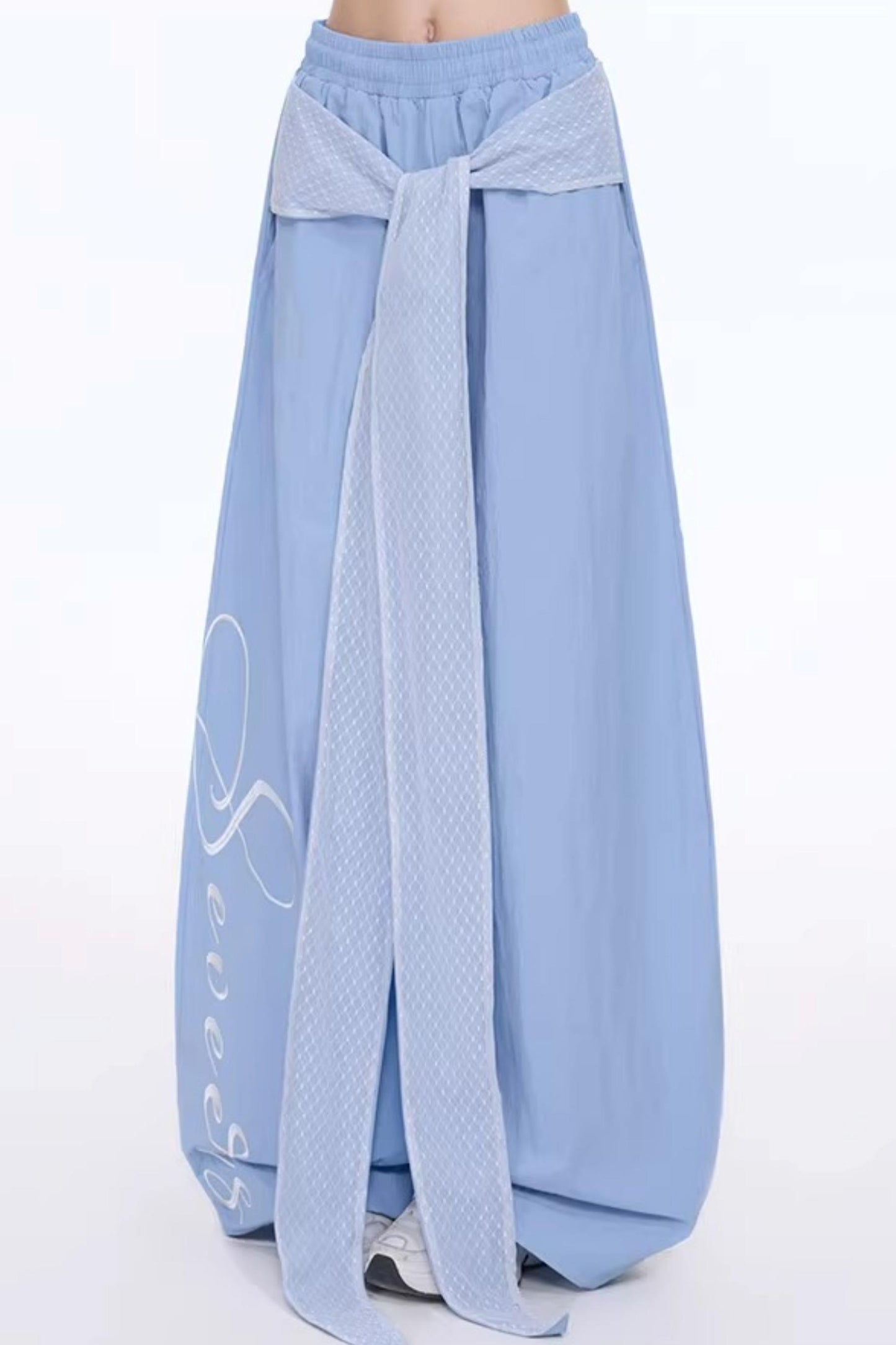 Sweet Ribbon Wide-Leg Pants