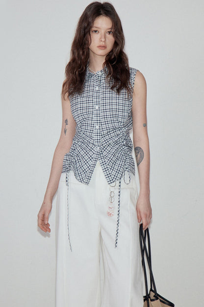 Summer Plaid Shirt Pants Set-Up