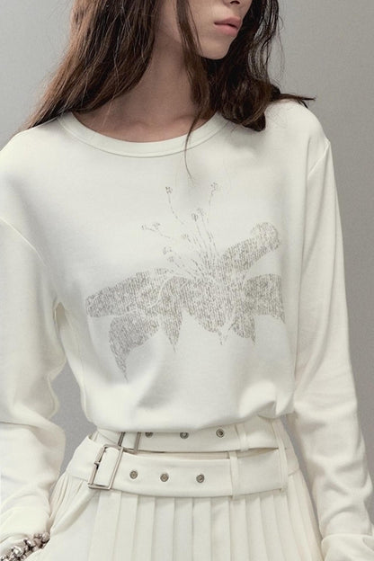 Floating Floral Crewneck Top