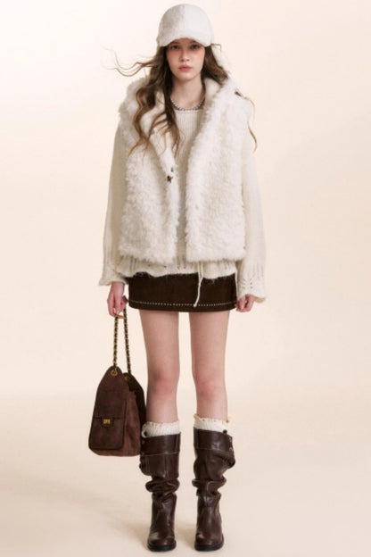 Safari Corduroy A-Line Skirt