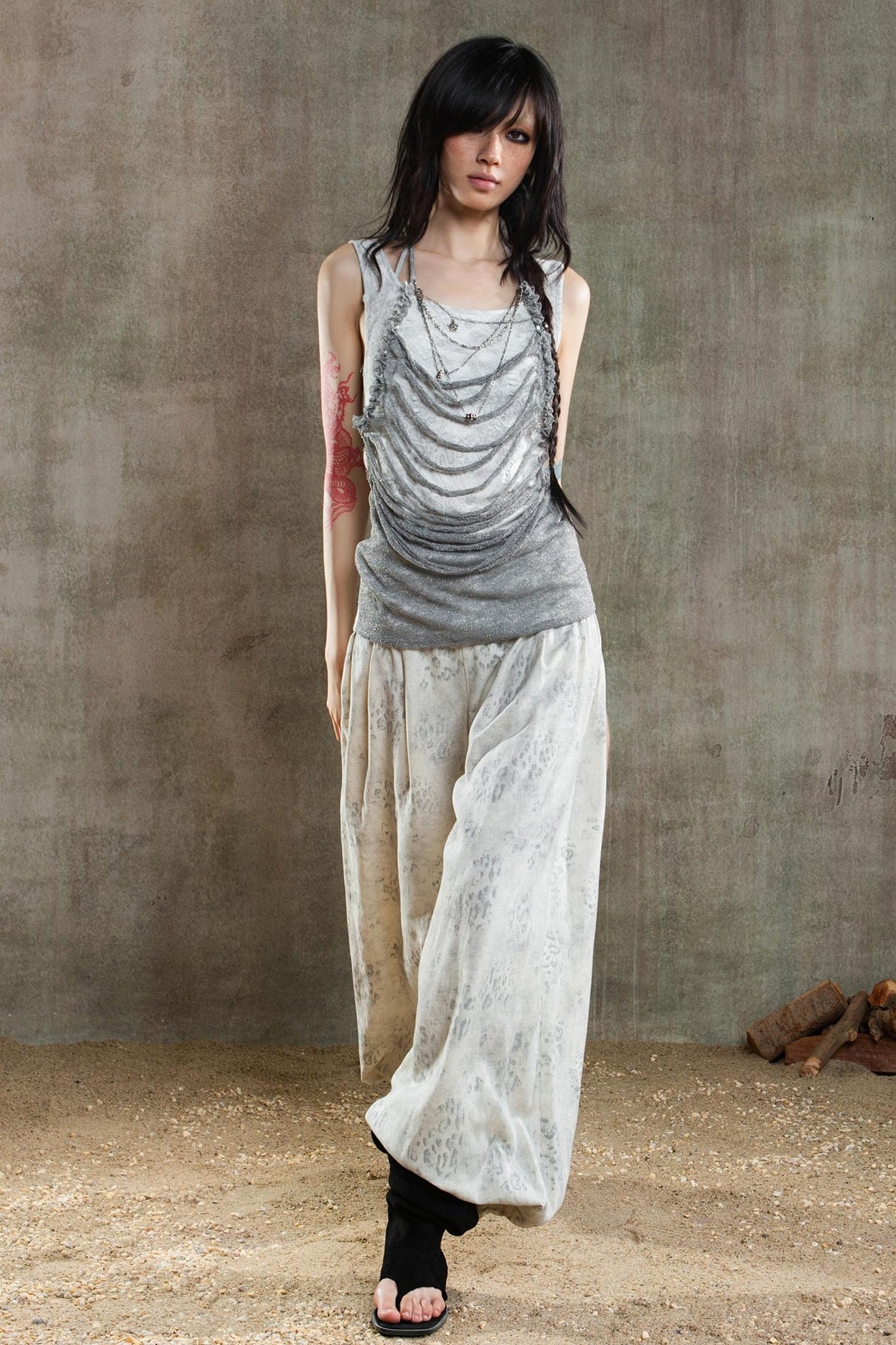 Retro Fishbone Pants