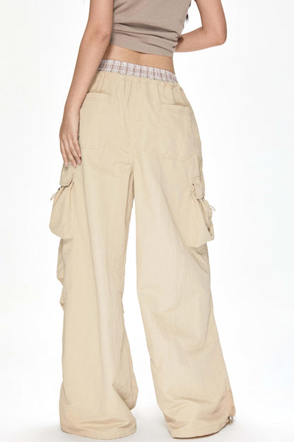 Color-Block Wide-Leg Pants