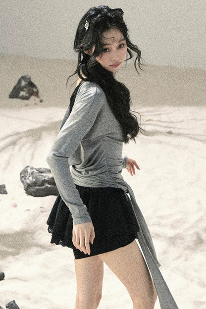 Asymmetrical Lace Summer Top
