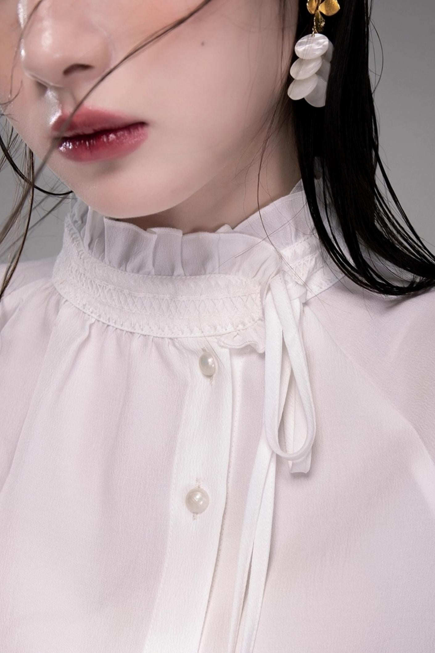 Fringed Turtleneck Shirt