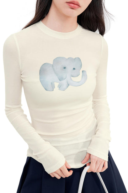 Round Neck Straight Shoulder Top