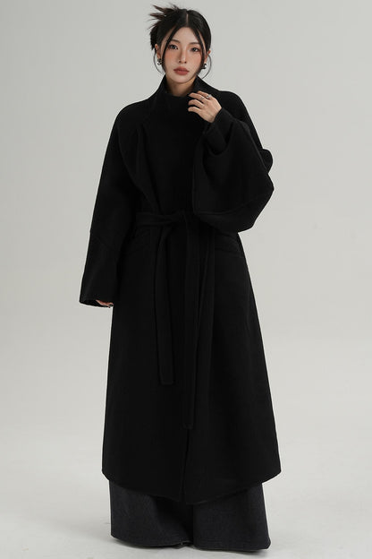 Woolen Elegance Long Jacket
