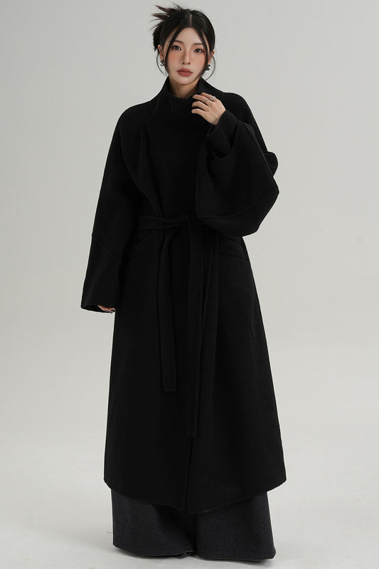Woolen Elegance Long Jacket