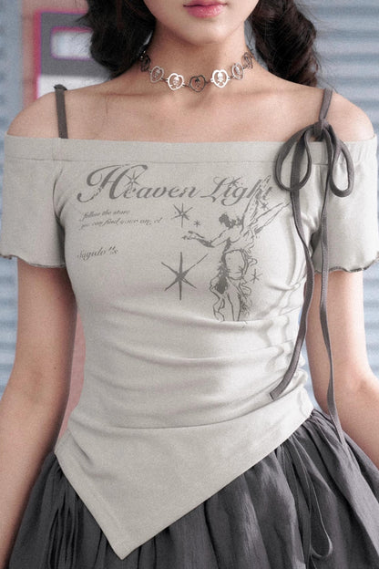 Angel Asymmetrical Summer Top