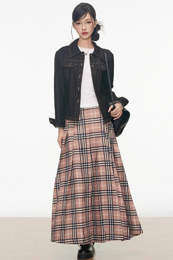 Denim Jacket Skirt Set