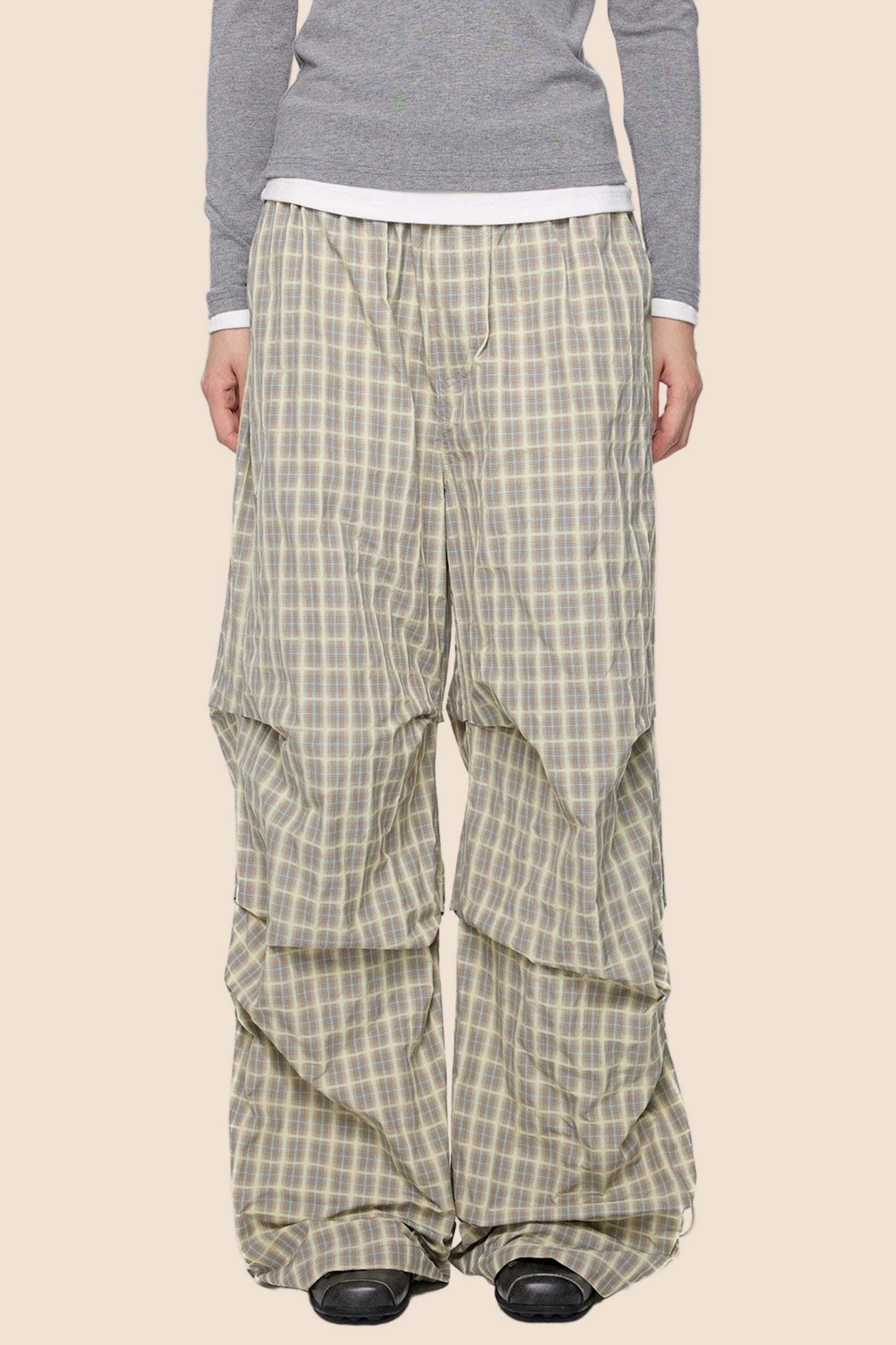 Vintage Drape Wide-Leg Pants