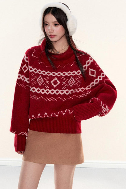 Fair Isle Batwing Sweater