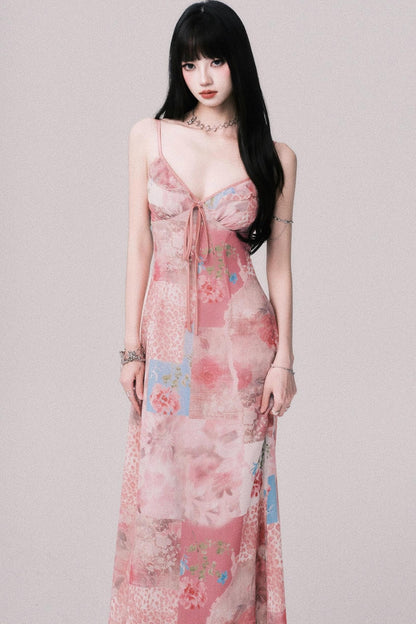 Floral Halter Beach Dress