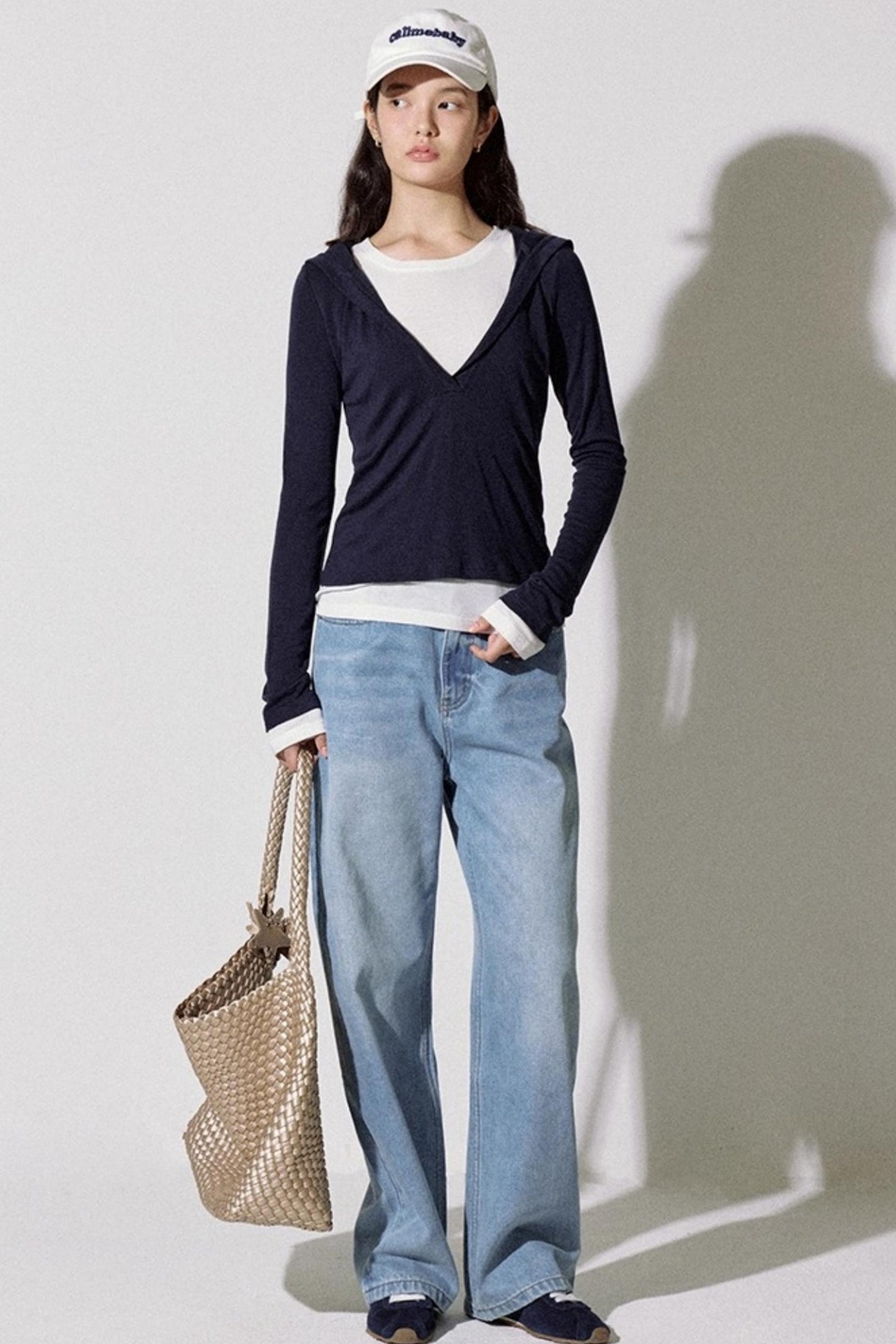 Layered Hooded T-shirt