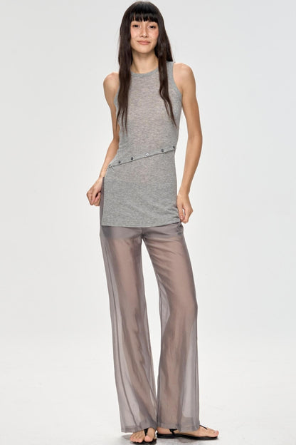 Low-Waist Wide-Leg Trousers