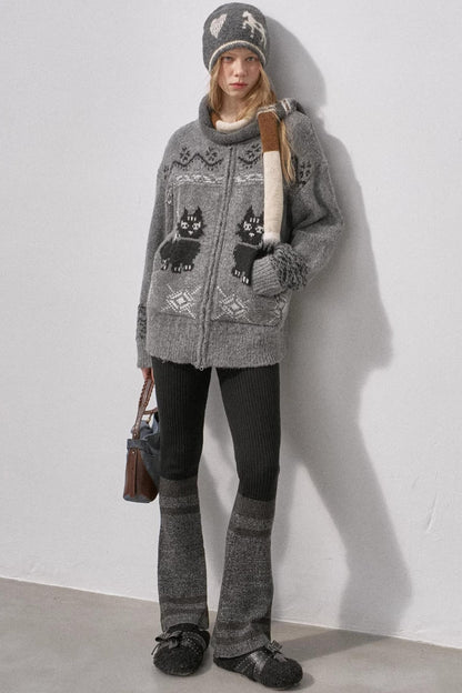 Noble Cat Knit Sweater