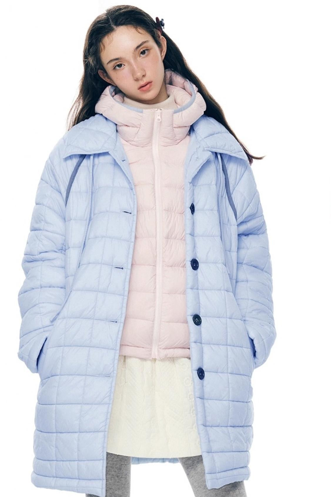Light Quilted Mid-Length Coat