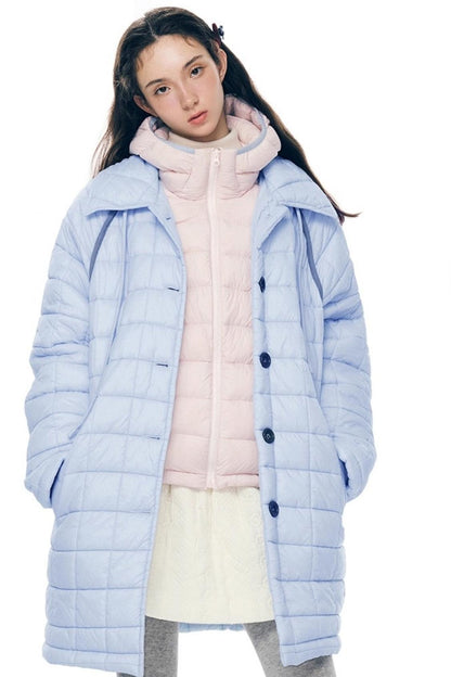 Light Quilted Mid-Length Coat