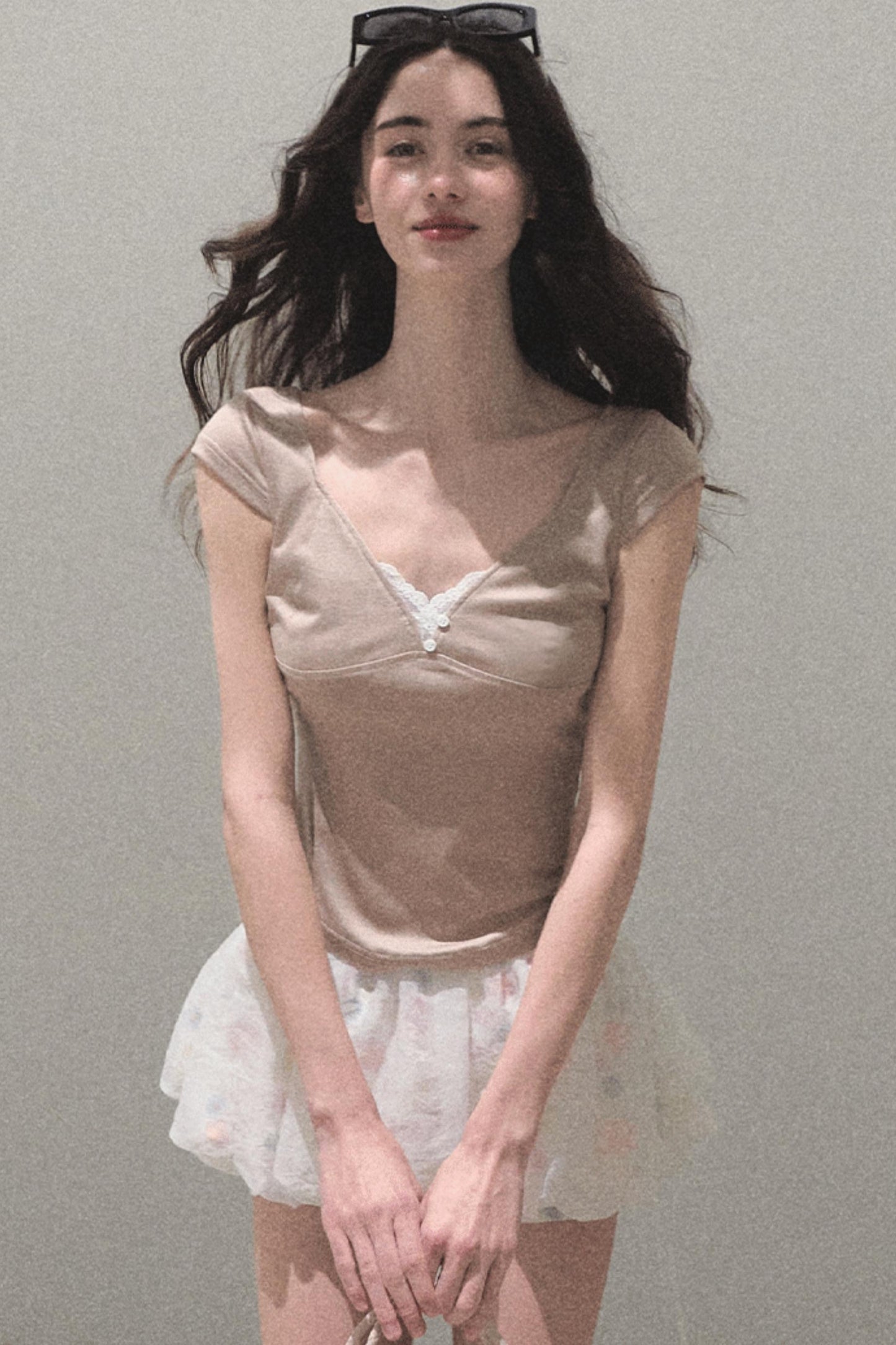 Floral Peplum Culottes Skirt Set