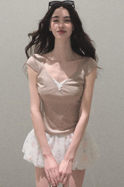 Floral Peplum Culottes Skirt Set