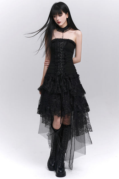 Gothic Lace Halter Skirt