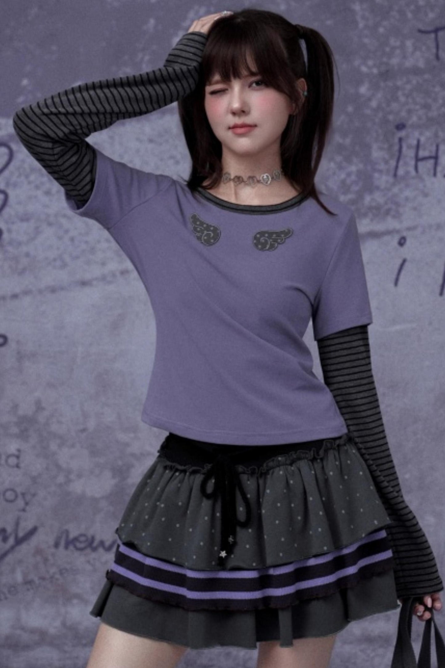 Energetic Striped Autumn Top